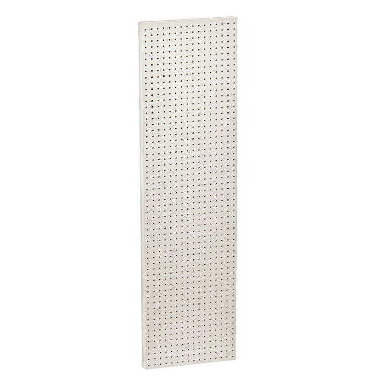 White Styrene Pegboard Wall Panel Storage Solution, 60" x 16.125", 2-Pack