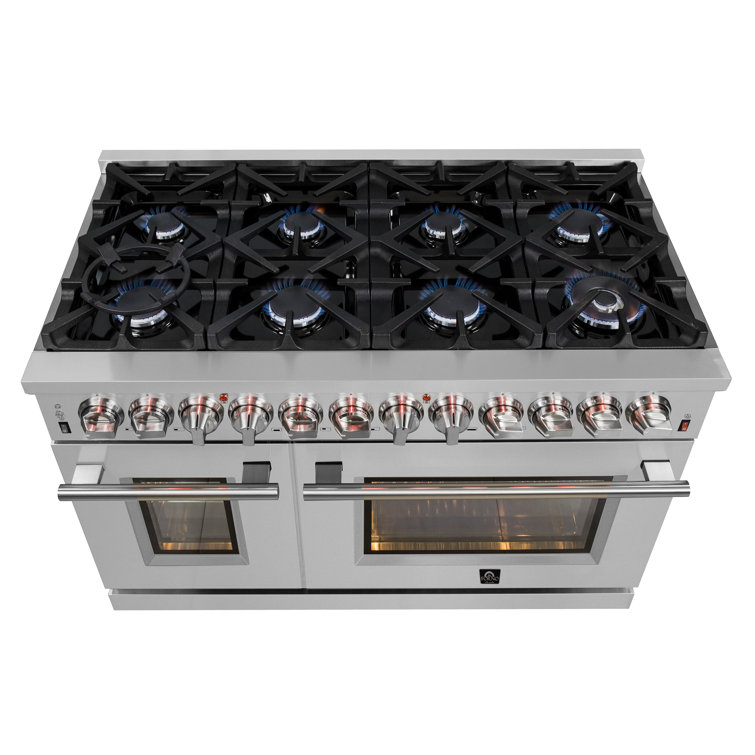 Massimo 48-inch Stainless Steel Dual Fuel Range with Griddle