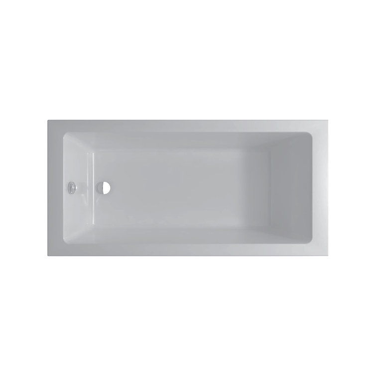 Fine Fixtures 70" White Acrylic Alcove Soaking Bathtub