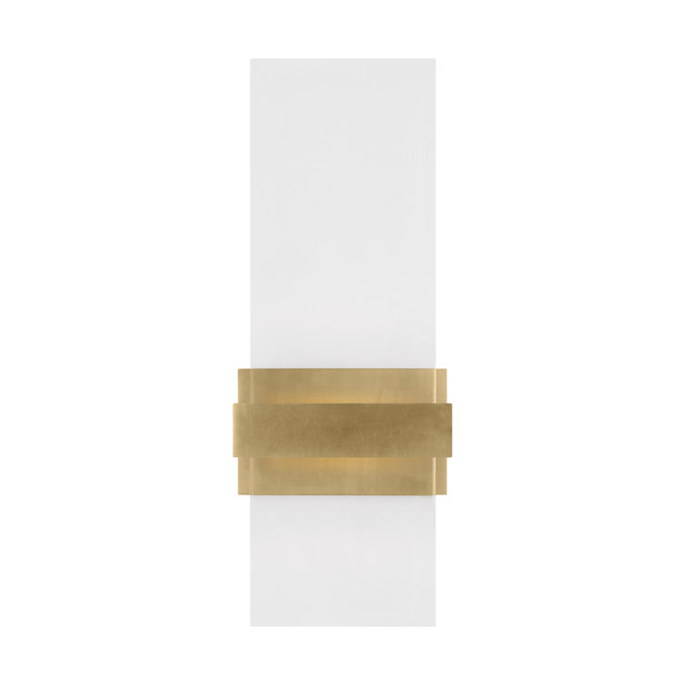 Natural Brass and Glass Dimmable LED Wall Sconce
