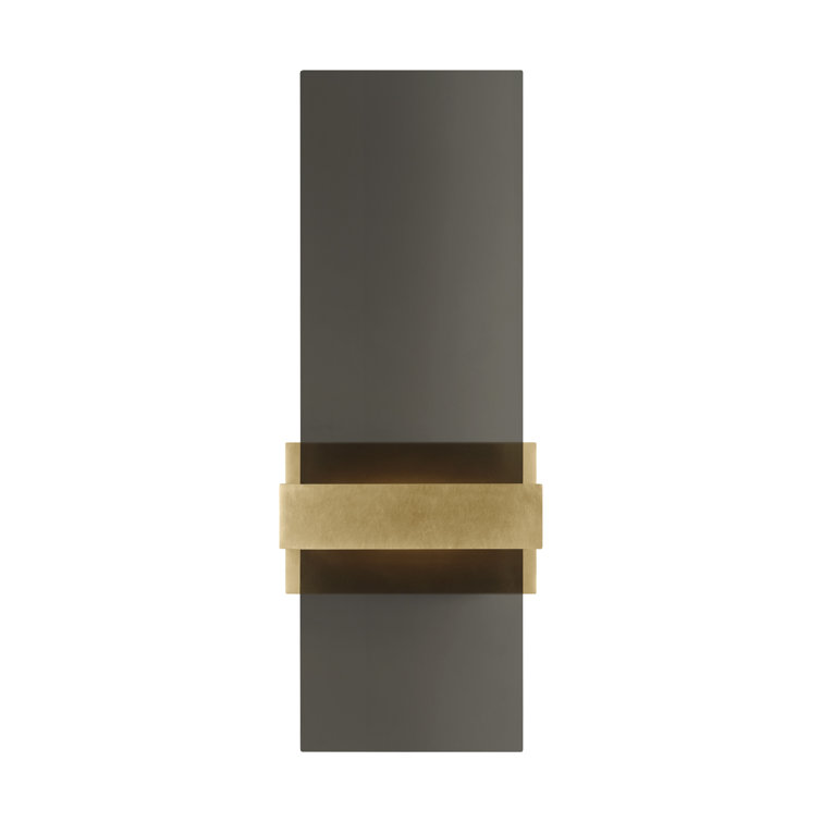 Natural Brass and Glass Dimmable LED Wall Sconce
