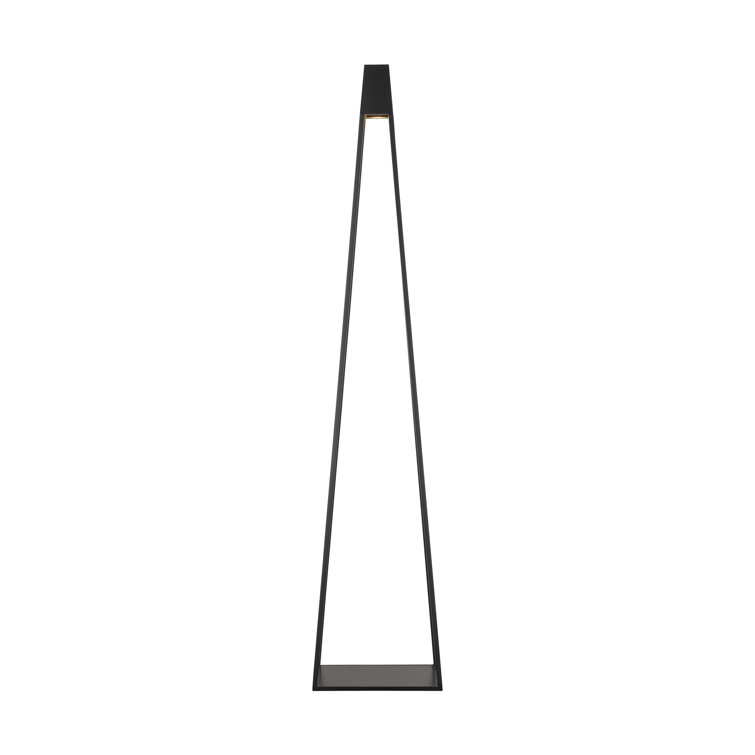 Black Aluminum Outdoor LED Floor Lamp with 3-Way Switch