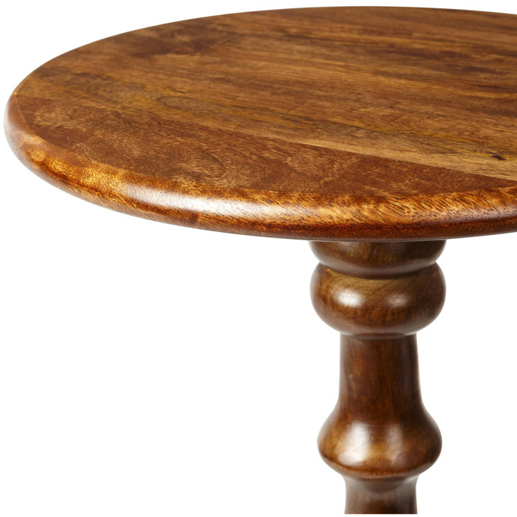 Handcrafted Brown Solid Wood Traditional End Table
