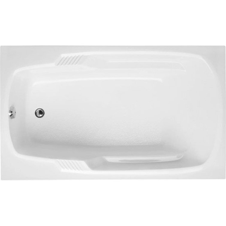 Isabella 60'' White Acrylic Drop-In Bathtub with Jets
