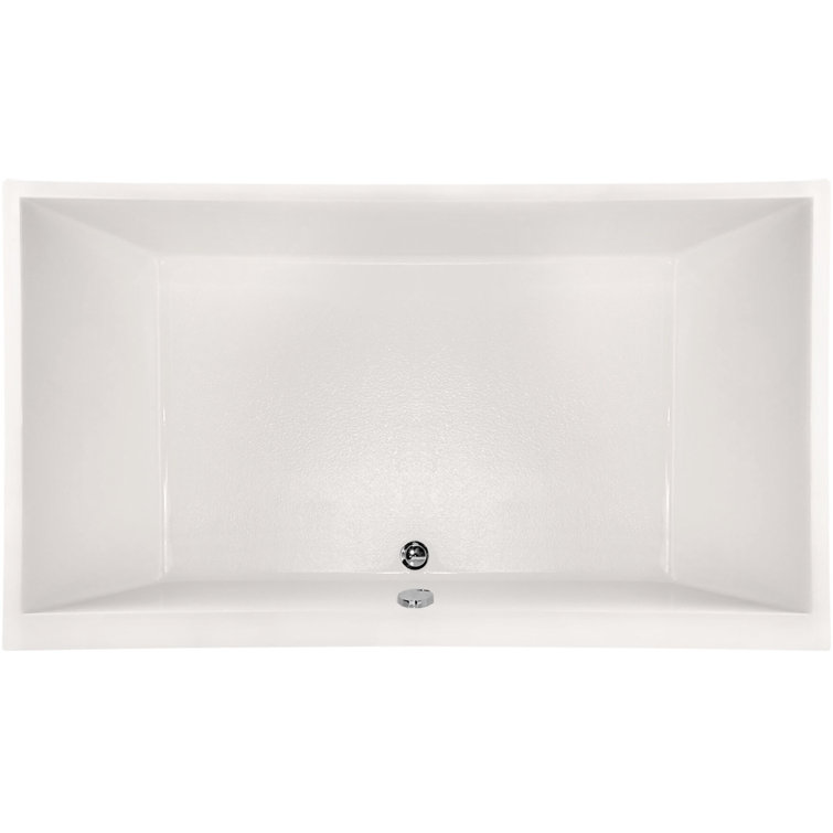 Eileen 74'' White Acrylic Drop-in Bathtub with Jets