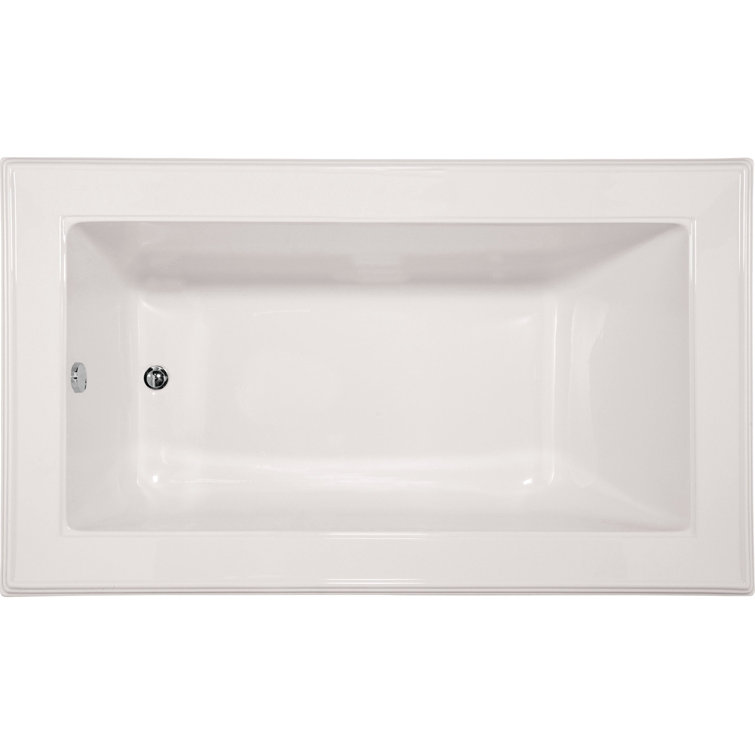 Angel 72'' x 42'' White Acrylic Drop-In Bathtub