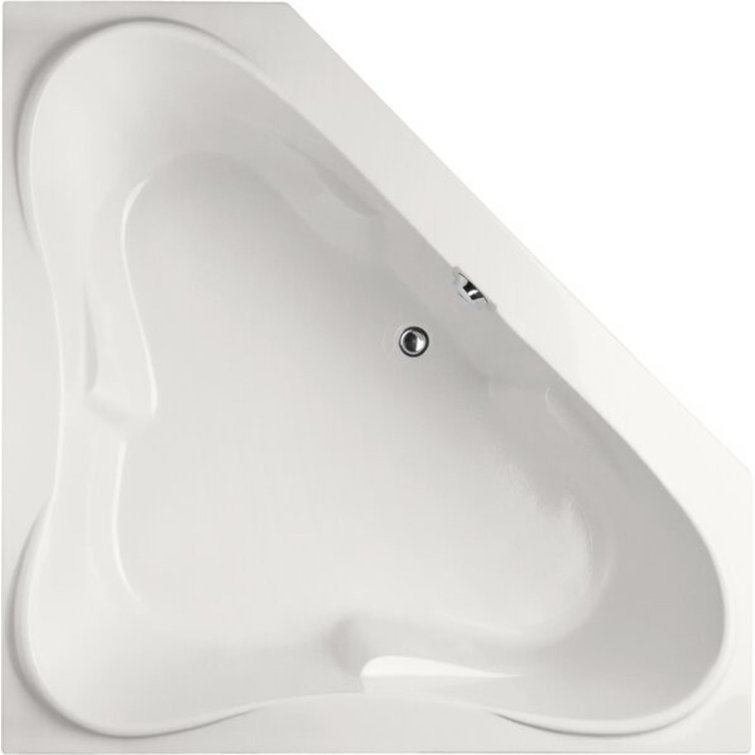 White Acrylic 60'' x 60'' Corner Whirlpool Bathtub