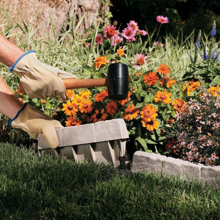 Suncast 1.75'' H x 5.75'' W Gray Resin Lawn Edging (Set of 30)