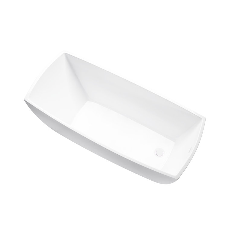 Pure White 67" Acrylic Freestanding Bathtub