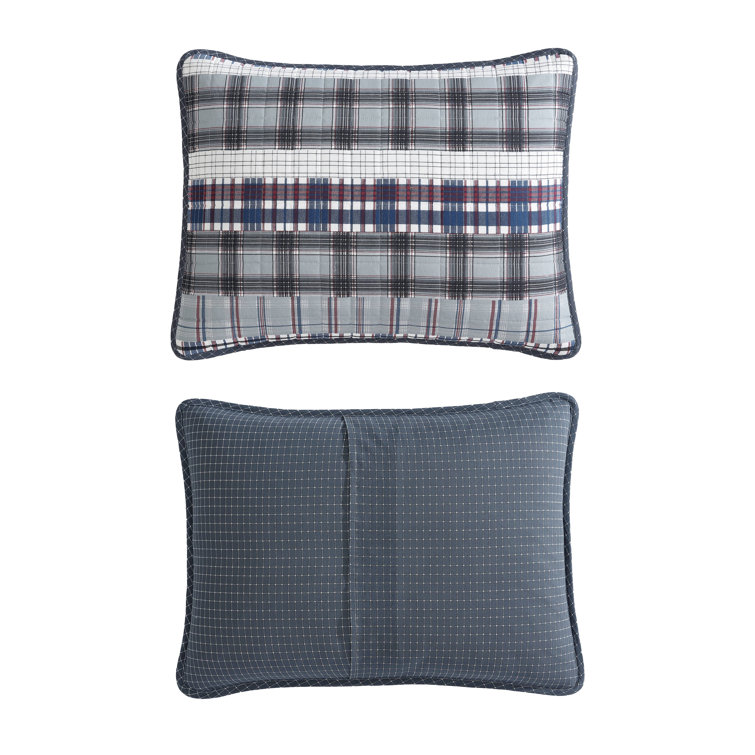 King Smoke Gray Cotton Reversible Quilt Set