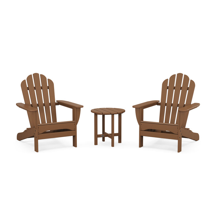 Tree House Brown Plastic Adirondack 3-Piece Set