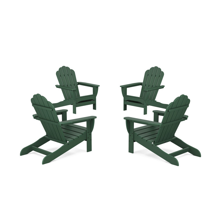 Rainforest Green 4-Piece Oversized Adirondack Chair Set