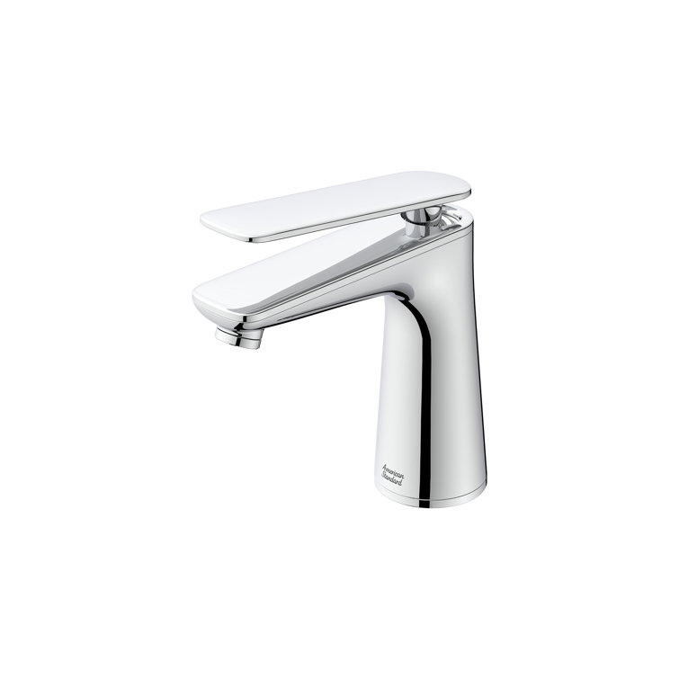 Polished Chrome Single-Handle Bathroom Faucet, 6.38-inch Height