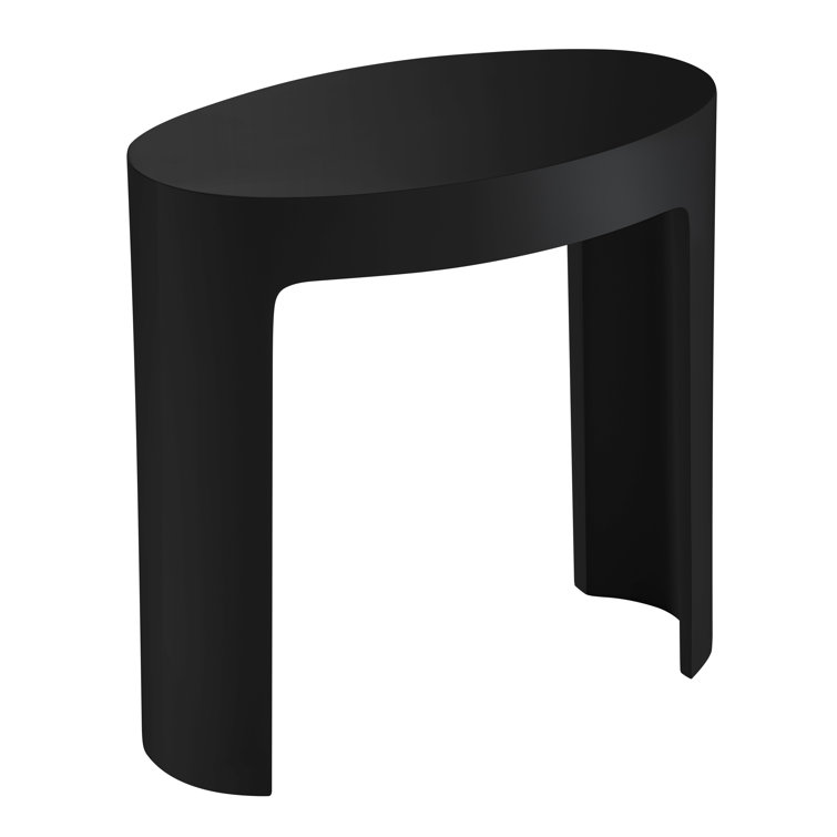 Black Matte Resin Bathroom Shower Bench