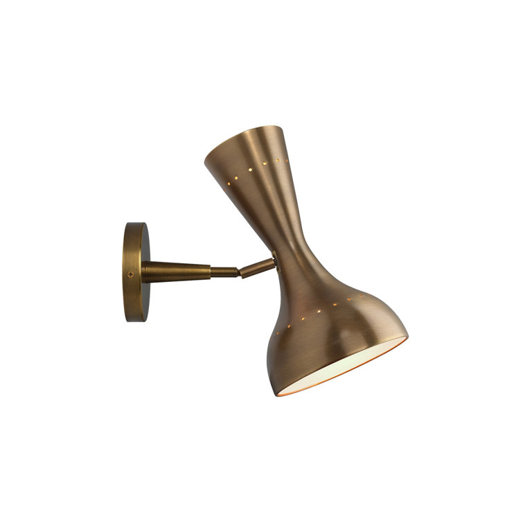 Antique Brass Dual-Light Directional Sconce with Swivel Hood