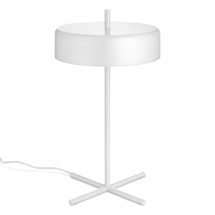 White Powder-Coated Metal LED Table Lamp