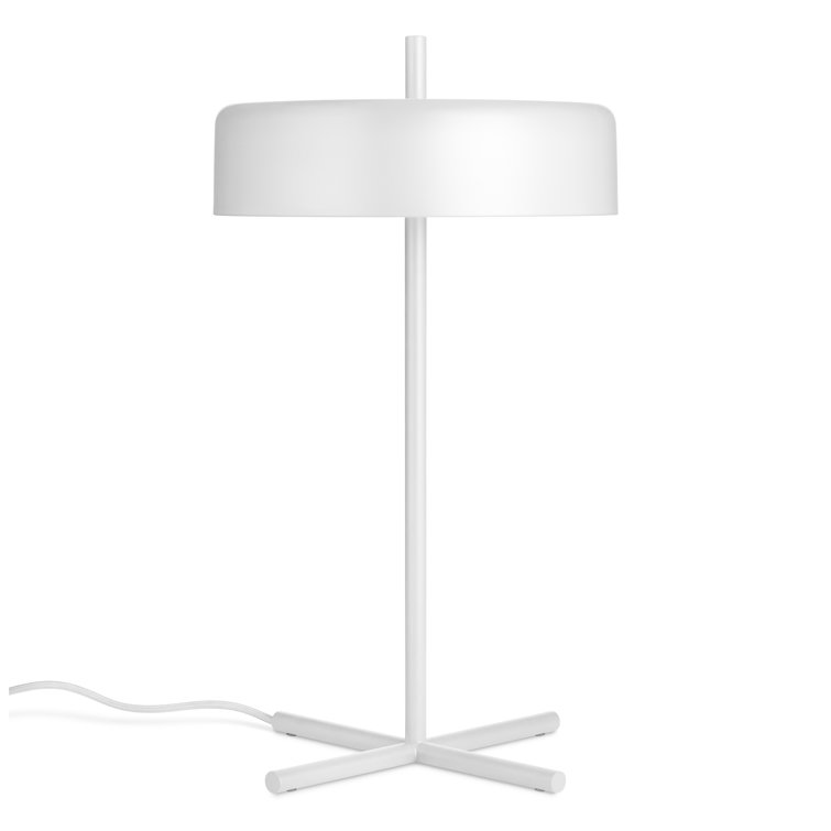 White Powder-Coated Metal LED Table Lamp