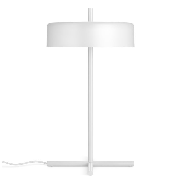 White Powder-Coated Metal LED Table Lamp