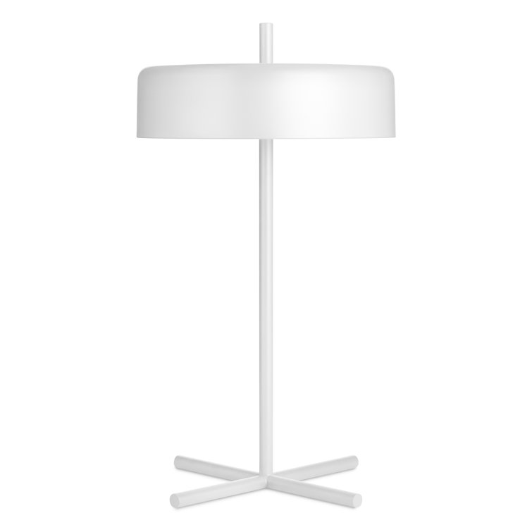 White Powder-Coated Metal LED Table Lamp