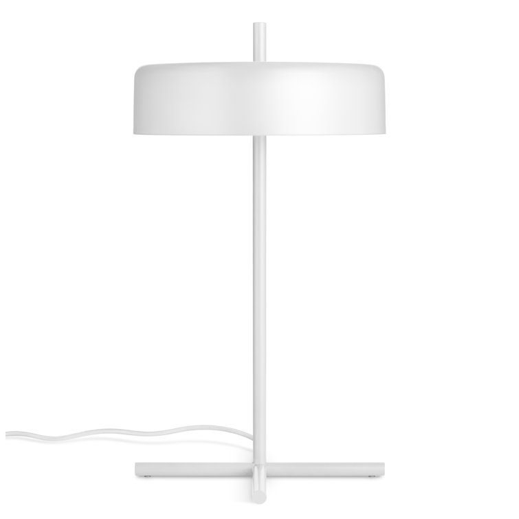 White Powder-Coated Metal LED Table Lamp