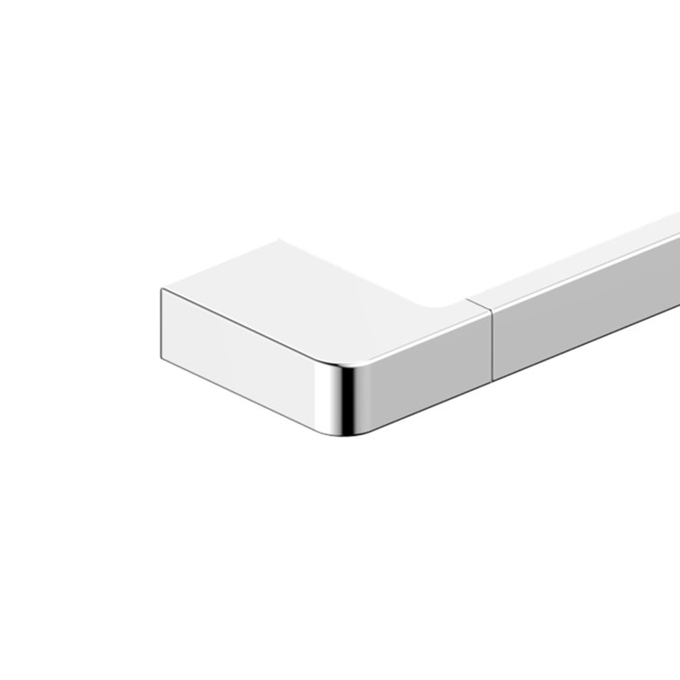 Cube 17.5" Polished Chrome Wall Mounted Towel Bar
