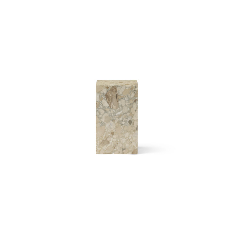 Kunis Breccia Marble Tall Rectangular End Table