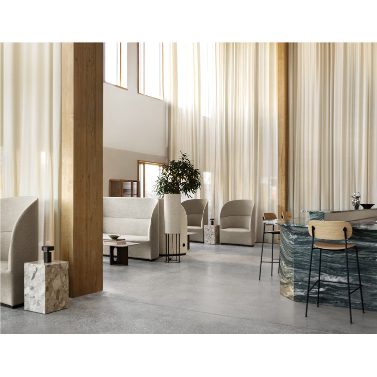 Kunis Breccia Marble Tall Rectangular End Table