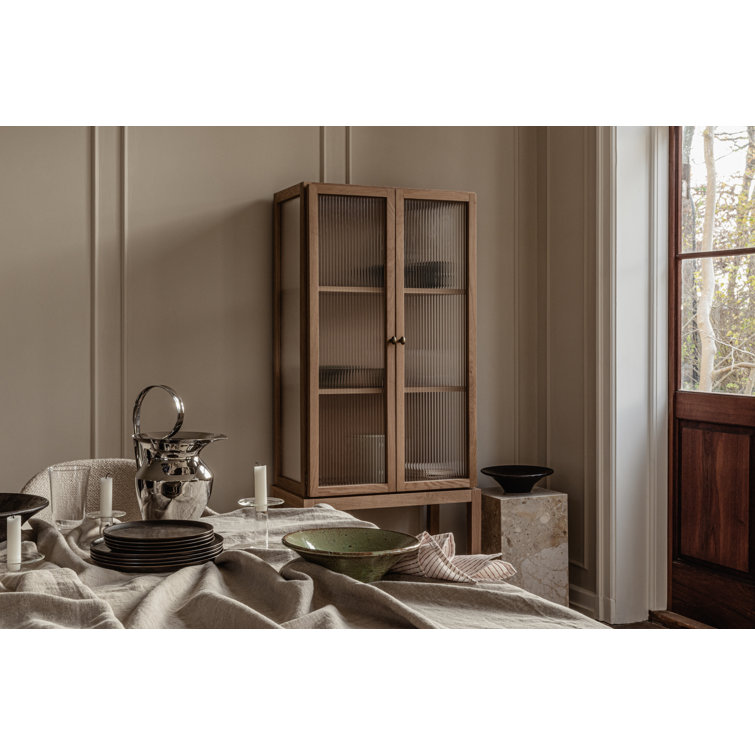 Kunis Breccia Marble Tall Rectangular End Table