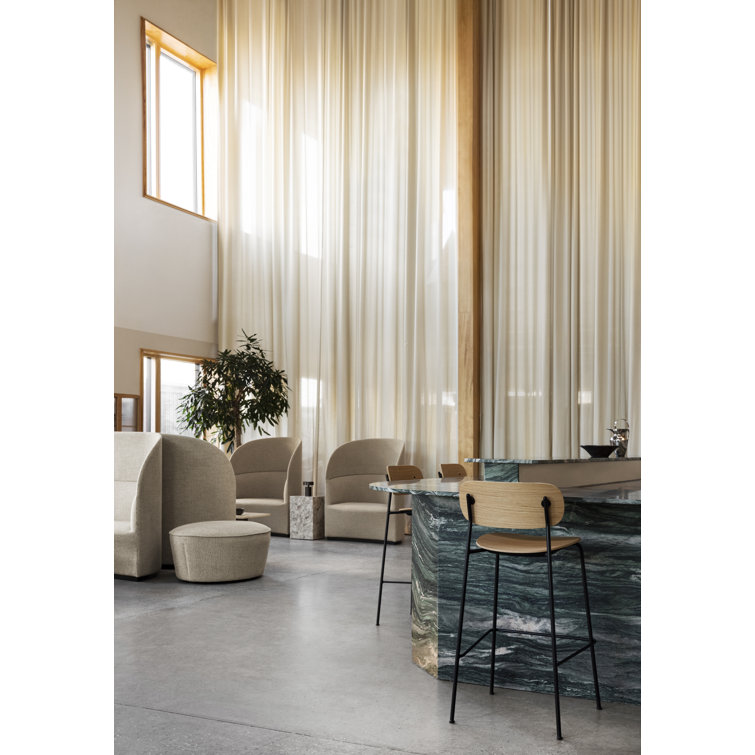 Kunis Breccia Marble Tall Rectangular End Table
