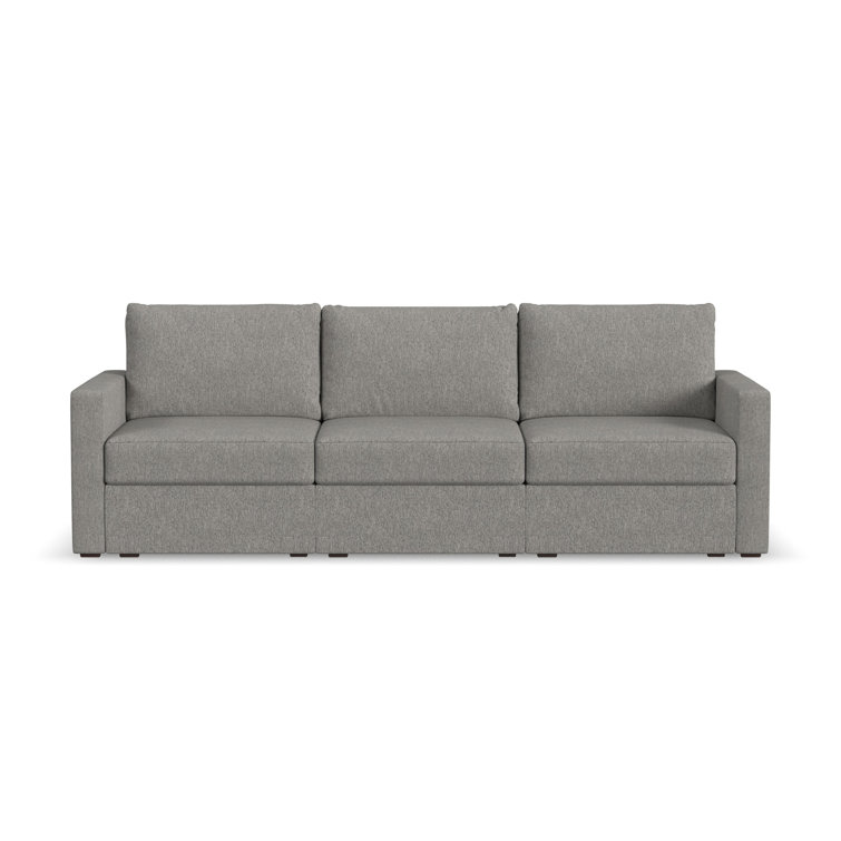 Pebble Dark Gray Fabric Lawson Sofa with Reversible Cushions