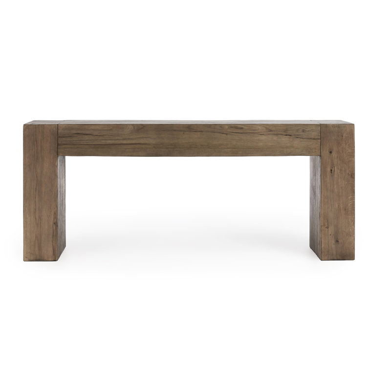 Elise 72" Brown Solid Wood Console Table with Storage