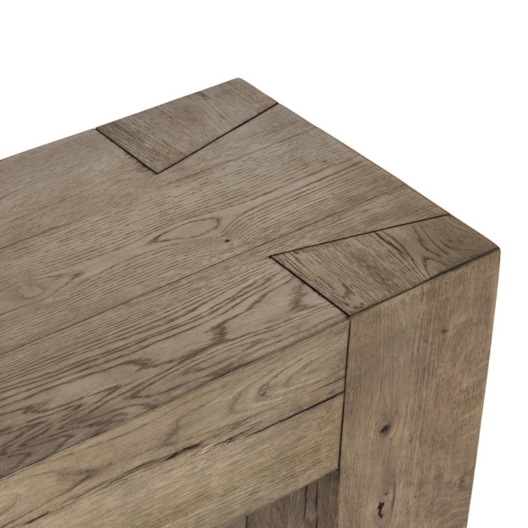 Elise 72" Brown Solid Wood Console Table with Storage