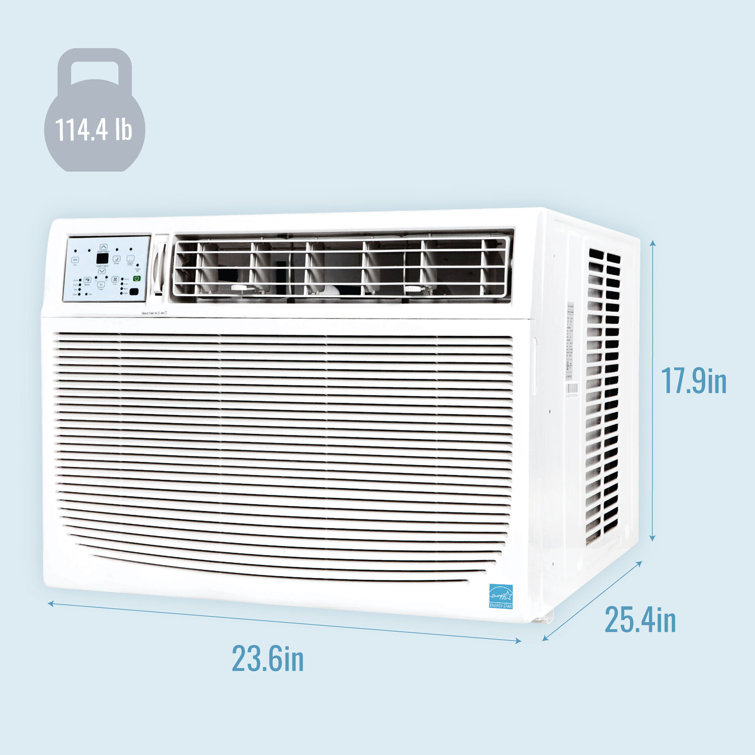 White 18,000 BTU Window Air Conditioner with Remote Control