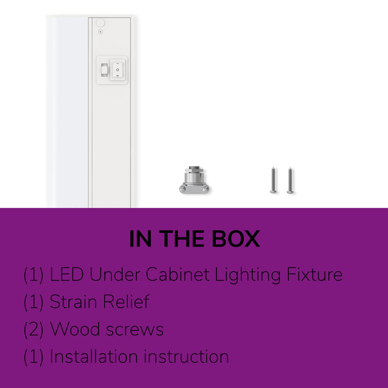 30-inch Matte White Aluminum Hardwired LED Under Cabinet Light
