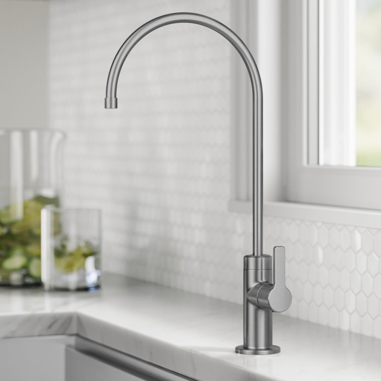 Spot-Free Stainless Steel High-Arc Water Filter Faucet