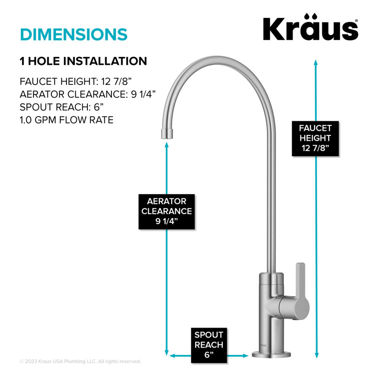 Spot-Free Stainless Steel High-Arc Water Filter Faucet