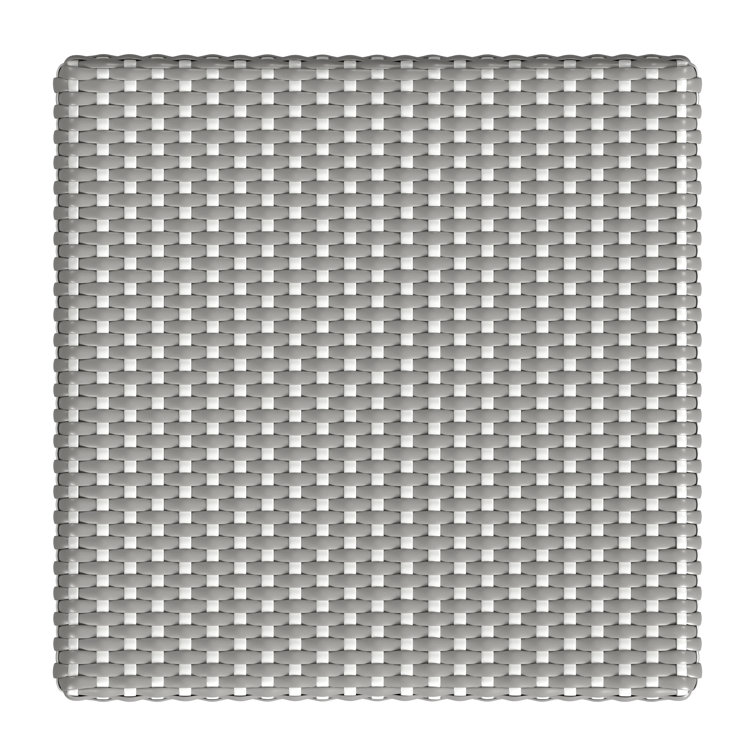 Riviera Gray and White 24" Rattan Backless Counter Stool