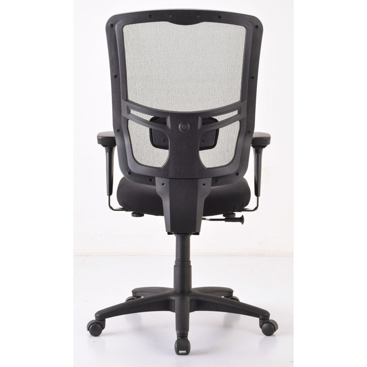ErgoComfort Sync-Tilt Adjustable Black Mesh Task Chair