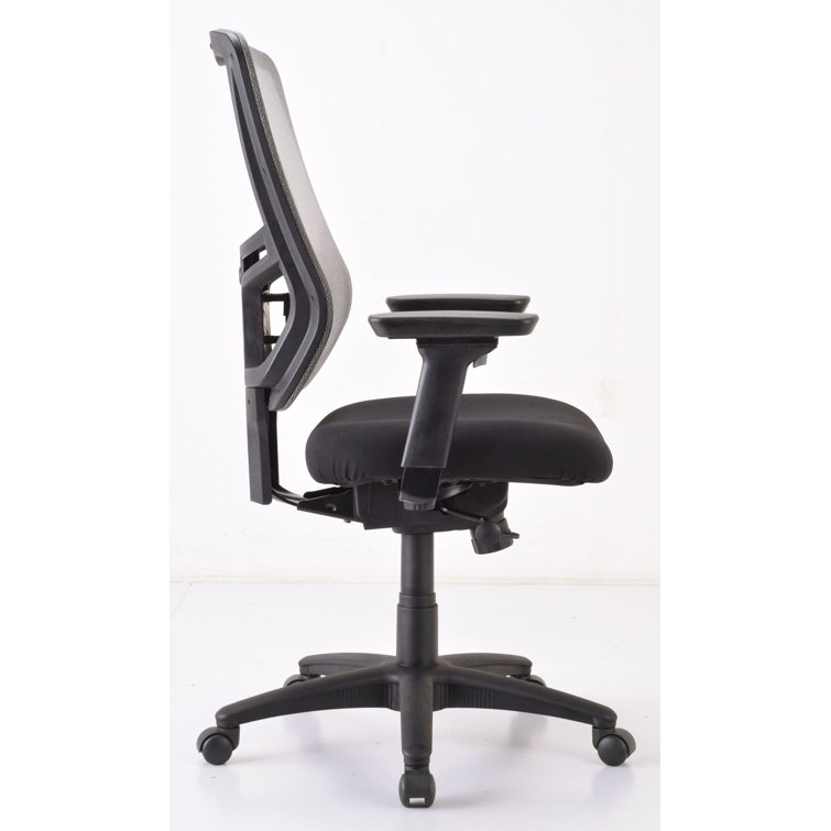 ErgoComfort Sync-Tilt Adjustable Black Mesh Task Chair