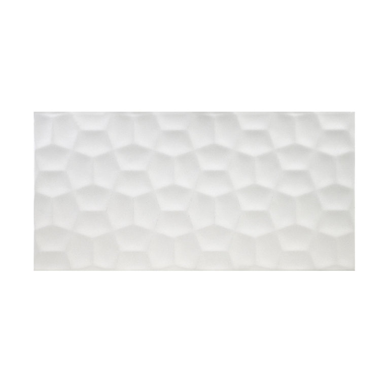 White 12'' x 24'' Ceramic Marble Look Wall Tile