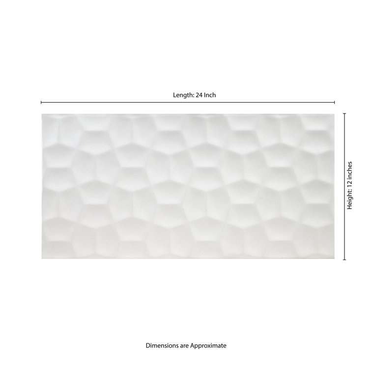 White 12'' x 24'' Ceramic Marble Look Wall Tile