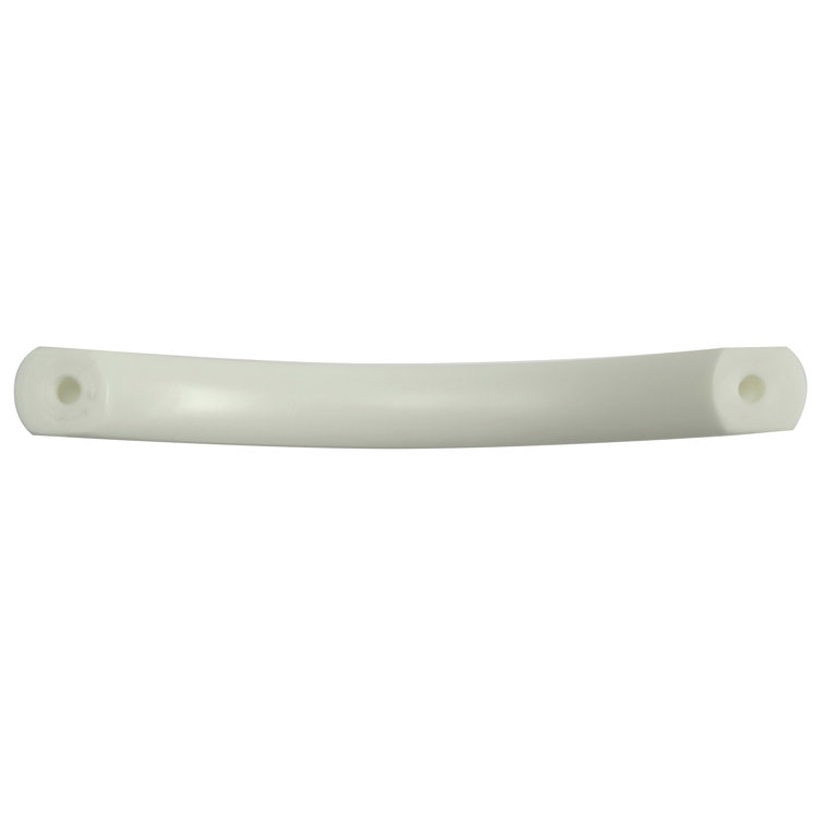 White Plastic Arch Cabinet Pull with Mounting Hardware