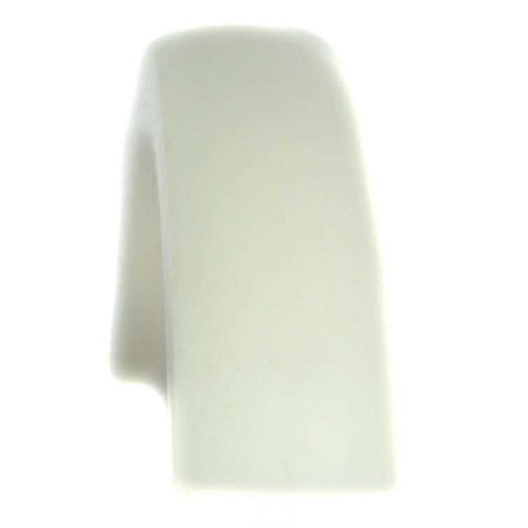 White Plastic Arch Cabinet Pull with Mounting Hardware