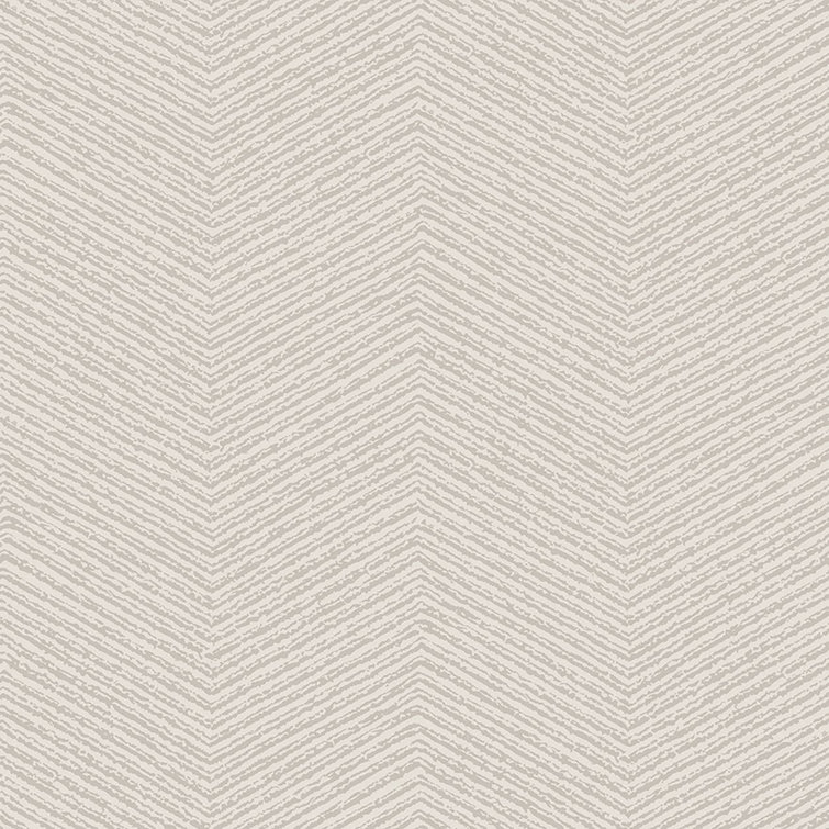Natural Cream Chevron Textured Non-Woven Wallpaper Roll