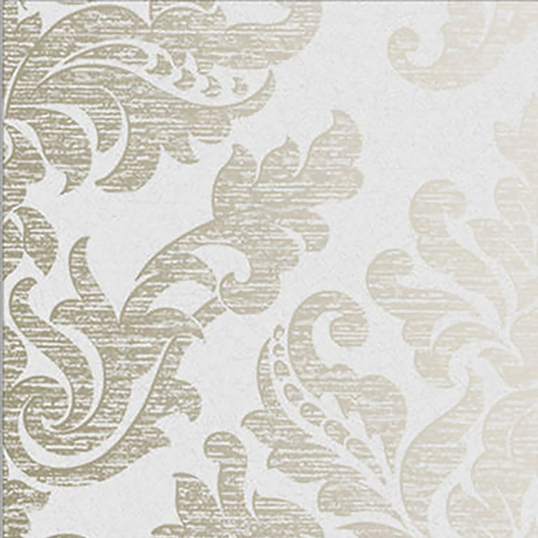 Vieux Cream and Pale Gold Damask Removable Wallpaper Roll