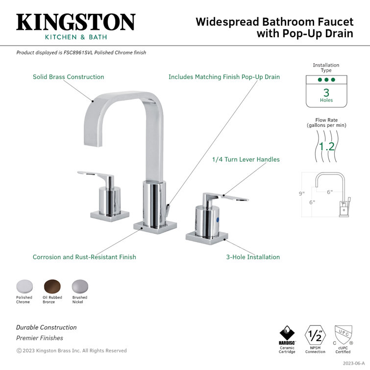 Serena 9'' Oil Rubbed Bronze Modern Widespread Bathroom Faucet