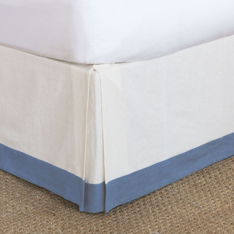 California King Blue and Beige Cotton Striped Duvet Cover Set