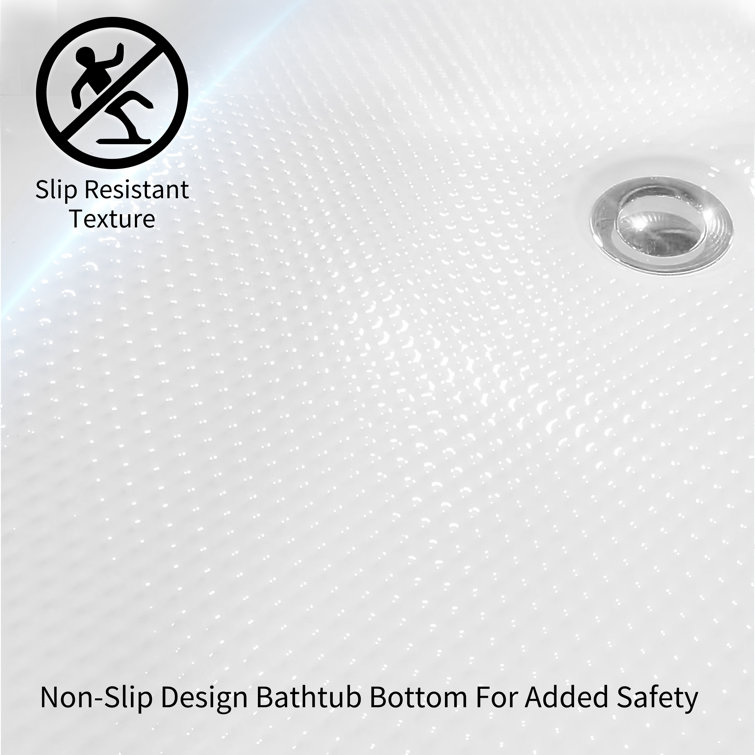 Modern White Acrylic Freestanding Soaking Bathtub, 55" x 28"