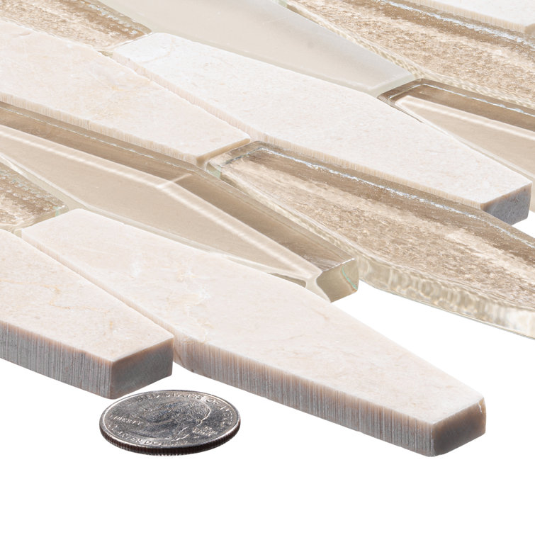 Troy Beige and Brown Hexagon Mosaic Tile Sheet