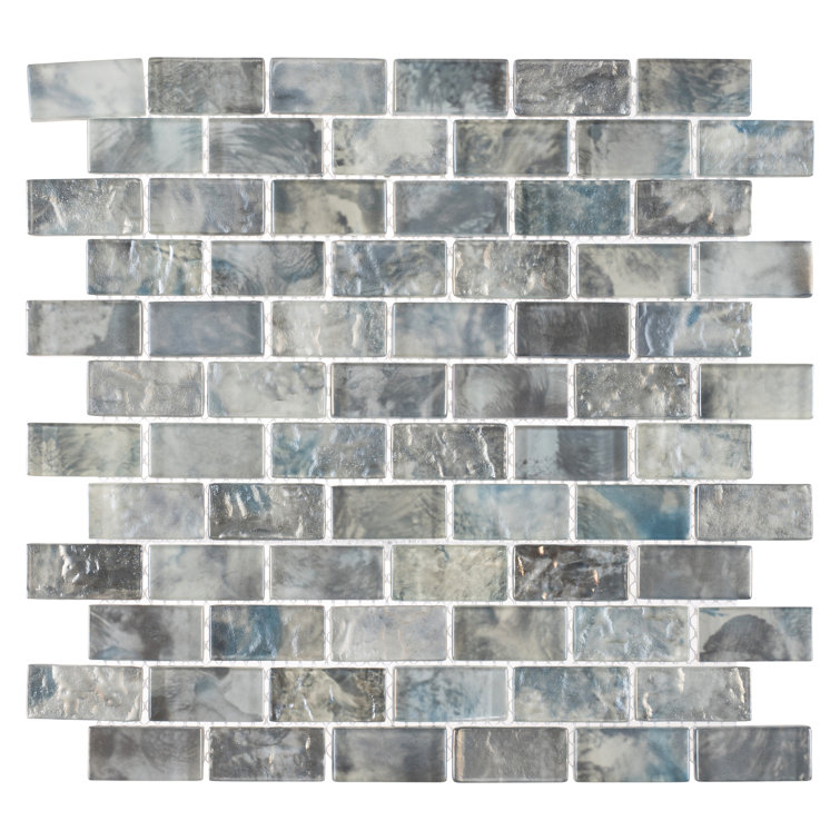 Zalo 1" x 2" Glass Brick Joint Mosaic Tile in Knoll